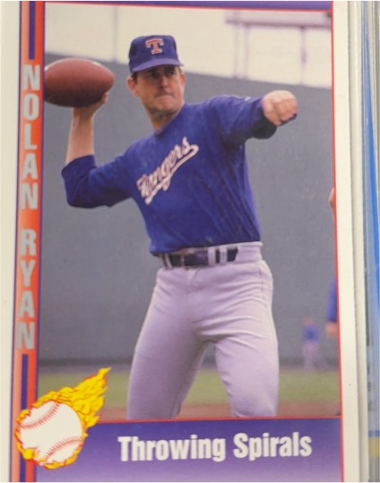 1991 Pacific Nolan Ryan Texas Express I #77 Throwing Spirals — front