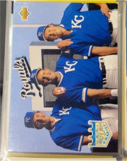 1993 Upper Deck #54 Wally Joyner/Gregg Jefferies/George Brett Kansas City Royals — front