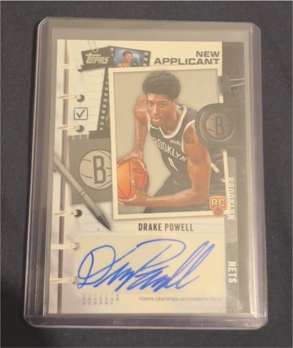 2025-26 Topps New Applicant Autograph #NA-DP Drake Powell — front