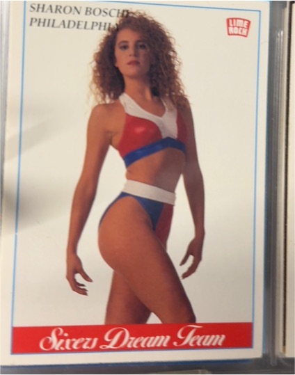 1991 Lime Rock Pro Cheerleaders Preview #27 Sharon Boschi Philadelphia 76ers — front