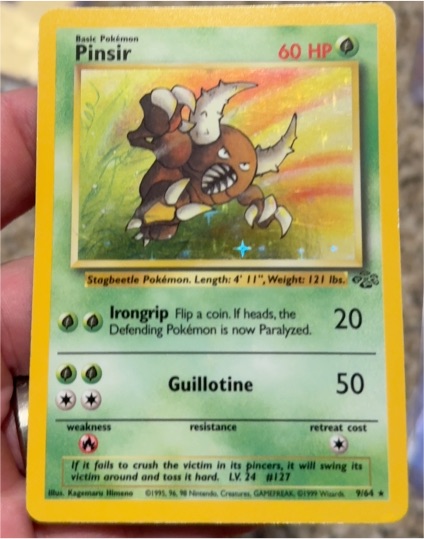 1999 Pokémon Jungle #9 Pinsir — front