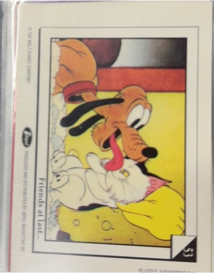 1991 Impel Disney Trading Cards #53 Pluto's Judgement Day Friends At Last — front