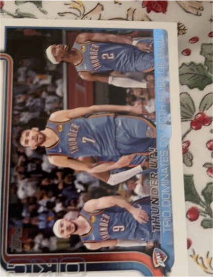 2025-26 Topps #288 Thunder Up!: Trio Dominates On Both Sides Of Ball — front