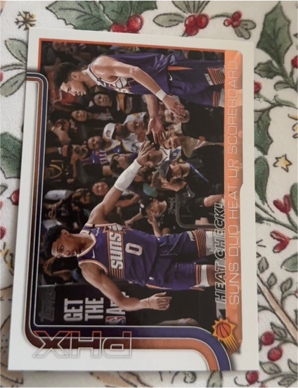 2025-26 Topps #294 Heat Check! Suns Duo Heat Up Scoreboard — front
