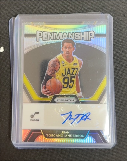 2023-24 Panini Prizm #PNM-JTA Juan Toscano-Anderson Penmanship Auto — front