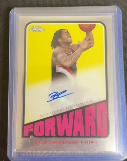 2023-24 Topps Chrome #TA-BS Brice Sensabaugh 1972 Topps Autograph — front