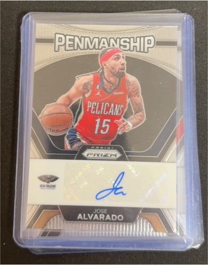 2023-24 Panini Prizm #PNM-ALV Jose Alvarado Penmanship — front