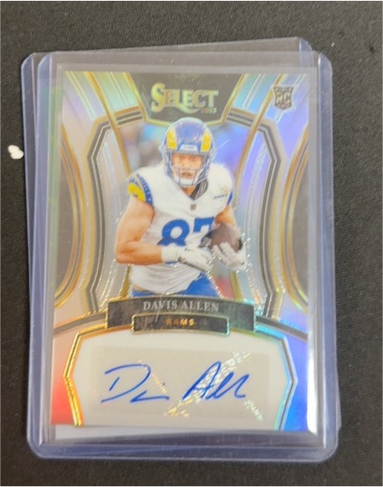 2023 Panini Select #RSI-DAL Davis Allen Rookie Signatures Silver Prizm Auto — front