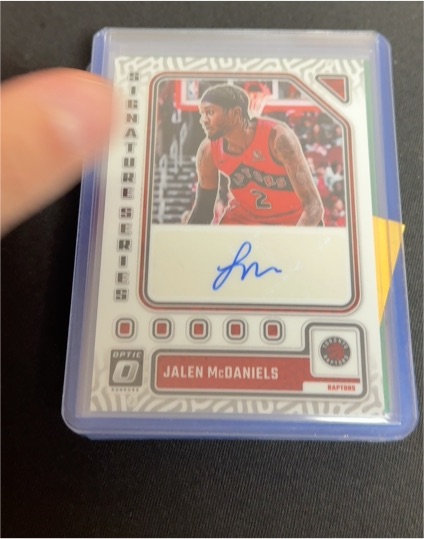 2023-24 Donruss Optic Signature Series #SS-MCD Jalen McDaniels — front