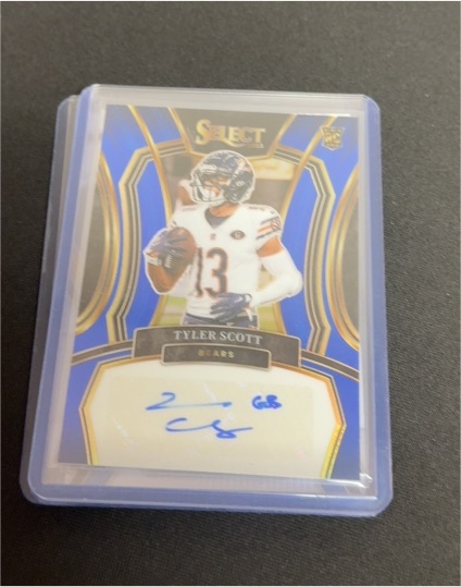 2023 Panini Select #RSI-TSC Tyler Scott Rookie Signatures Blue Prizm Auto — front