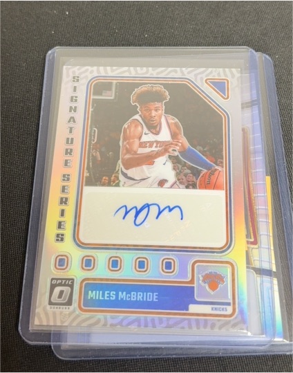2023-24 Donruss Optic #SS-MMC Miles McBride Signature Series New York Knicks — front