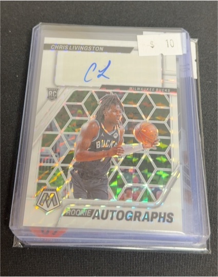 2023-24 Panini Mosaic #RC Chris Livingston Rookie Autographs — front