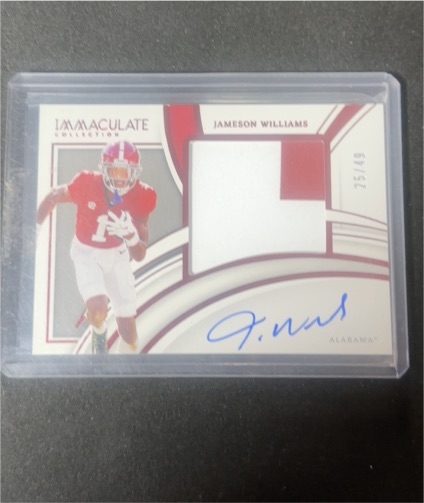 2022 Panini Immaculate Collection Collegiate #75/49 Jameson Williams — front