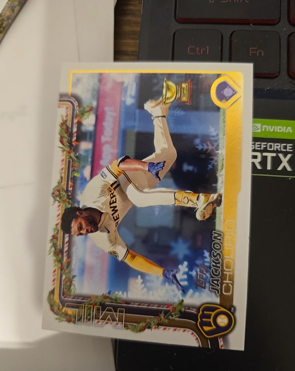 2025 Topps Holiday #H182 Jackson Chourio — front