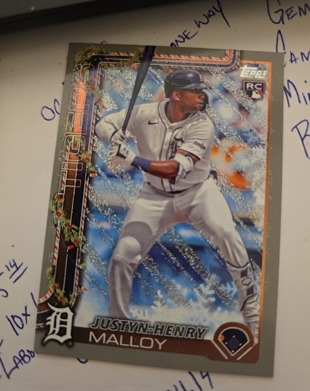 2025 Topps Holiday #H137 Justyn-Henry Malloy — front