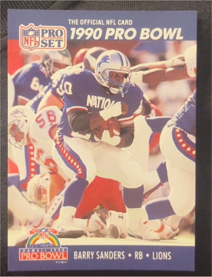1990 Pro Set #413 Barry Sanders — front