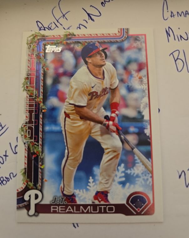2025 Topps Holiday PH-1 J.T. Realmuto — front