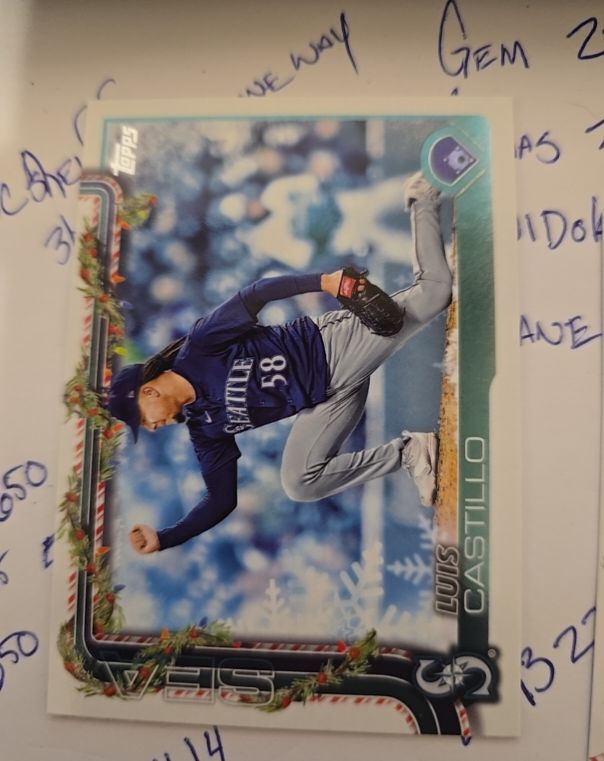 2025 Topps Holiday #H152 Luis Castillo — front