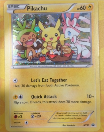 2016 Pokémon XY Black Star Promo #XY95 Pikachu — front