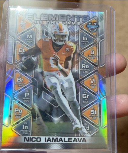 2024 Bowman's Best University Elements of the Game #EG-13 Nico Iamaleava — front