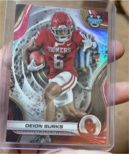 2024 Bowman University Best #5 Deion Burks — front