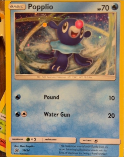 2017 Pokémon TCG SM24 Popplio — front