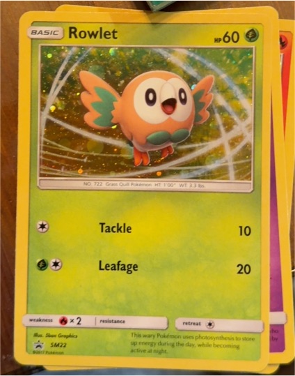 2017 Pokemon Sun & Moon Promo #SM22 Rowlet — front