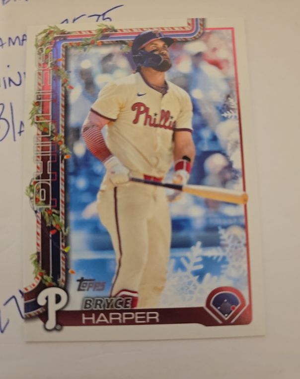 2025 Topps Holiday #H69 Bryce Harper — front