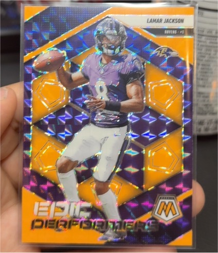 2025 Panini Mosaic Epic Performers #Lamar Jackson — front