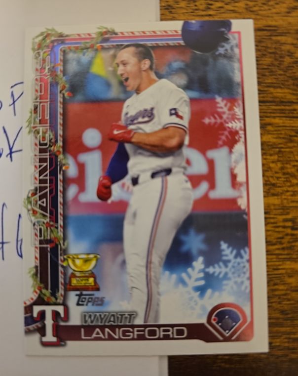 2025 Topps Holiday #H87 Wyatt Langford — front