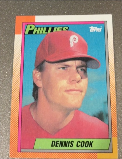 1990 Topps #633 Dennis Cook — front