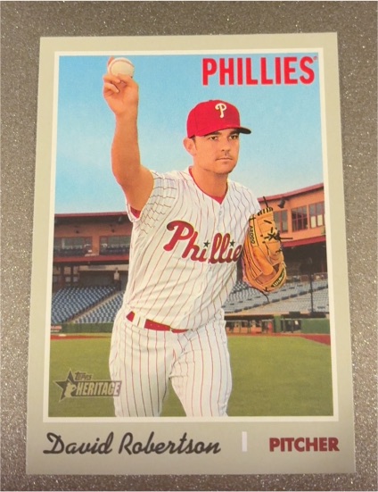 2019 Topps Heritage #627 David Robertson — front