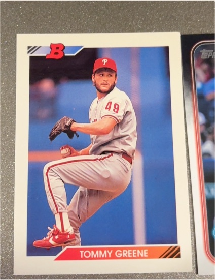 1992 Bowman #227 Tommy Greene — front