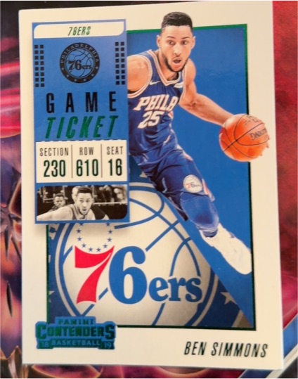 2018-19 Panini Contenders Game Ticket #15 Ben Simmons — front