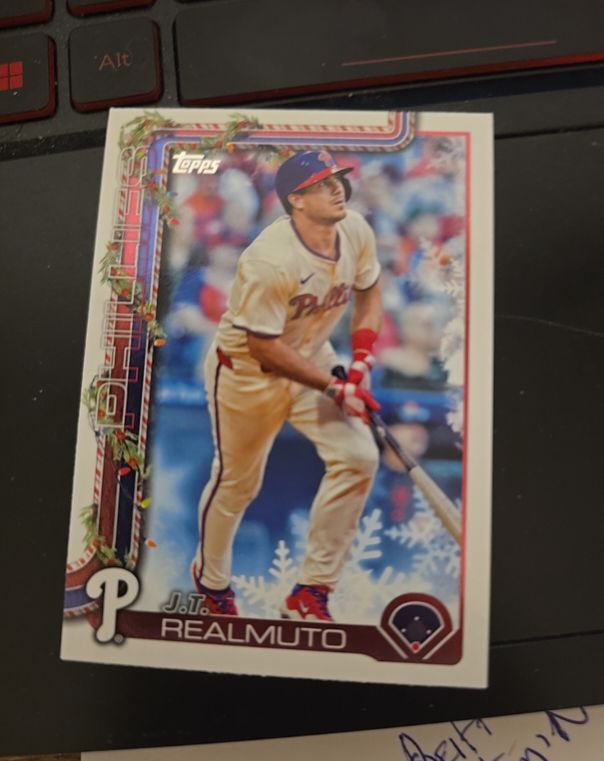 2025 Topps Holiday #H33 J.T. Realmuto — front