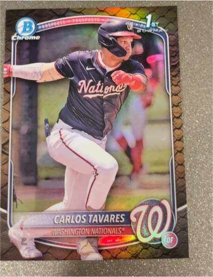 2025 Bowman Chrome Prospects #BCP-28 Carlos Tavares — front