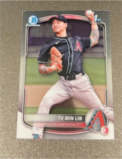 2025 Bowman Chrome #BCP-27 Yu-Min Lin — front