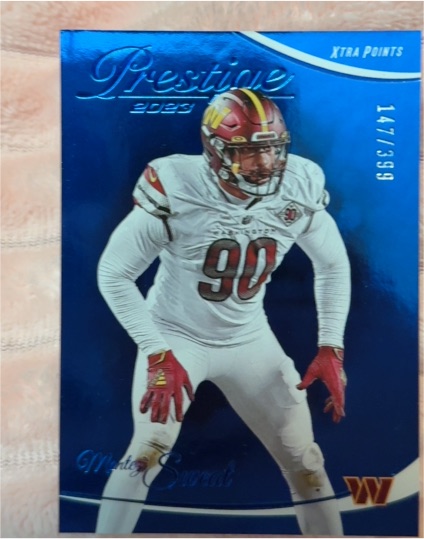 2023 Panini Prestige #295 Montez Sweat Xtra Points Blue — front