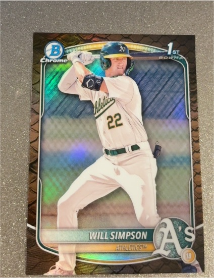 2025 Bowman Chrome #BCP-35 Will Simpson — front