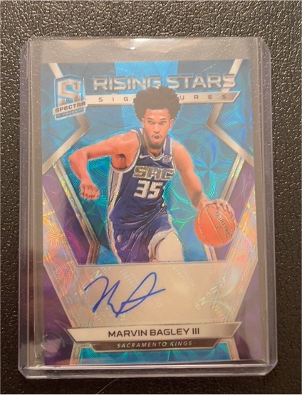 2018-19 Panini Spectra Rising Stars Signatures #15 Marvin Bagley III — front