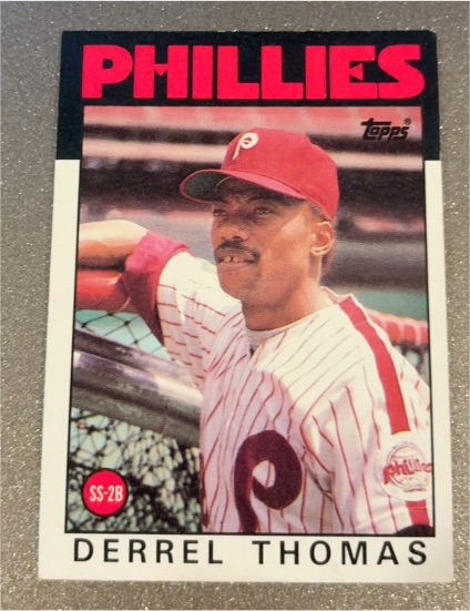 1986 Topps #158 Derrel Thomas — front