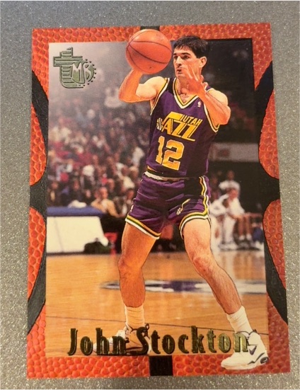 1994-95 Topps Embossed #97 John Stockton — front