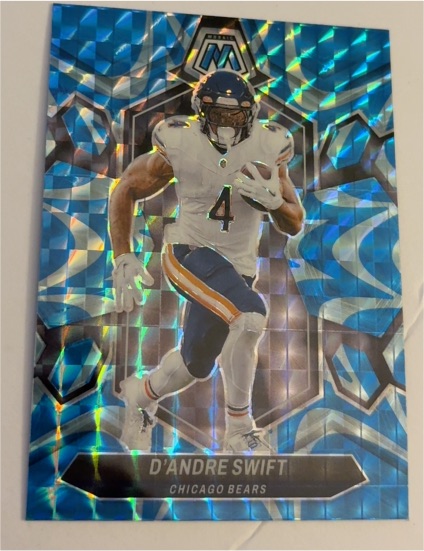 2024 Panini Mosaic #37 D'Andre Swift Mosaic Reactive Blue — front