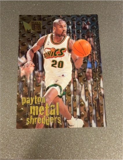 1996-97 Fleer Metal #144 Gary Payton Metal Shredders — front