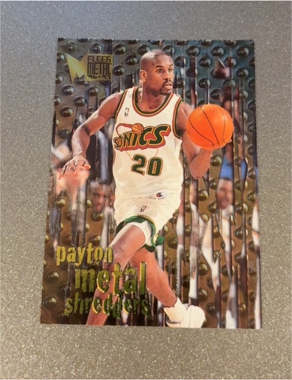 1996-97 Fleer Metal #144 Gary Payton Metal Shredders — front