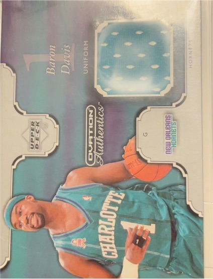 2002-03 Upper Deck Ovation Authentics Uniform #1 Baron Davis — front