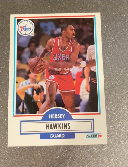 1990-91 Fleer #143 Hersey Hawkins — front