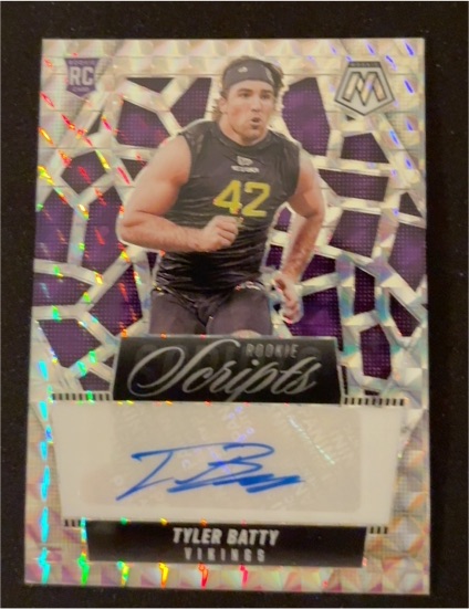 2025 Panini Mosaic Rookie Scripts #RS-TBY Tyler Batty — front