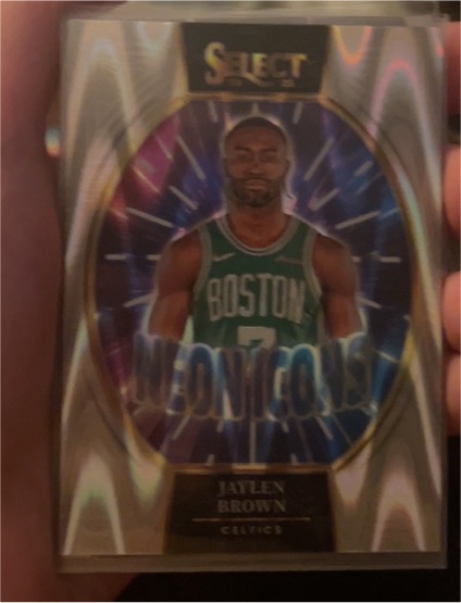 2024-25 Panini Select Neon Icons #12 Jaylen Brown — front