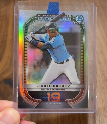 2021 Bowman Chrome Scouts Top 100 #BTP-19 Julio Rodriguez — front